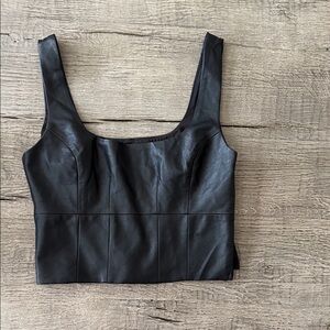 Lulus Black Leather Women's Top